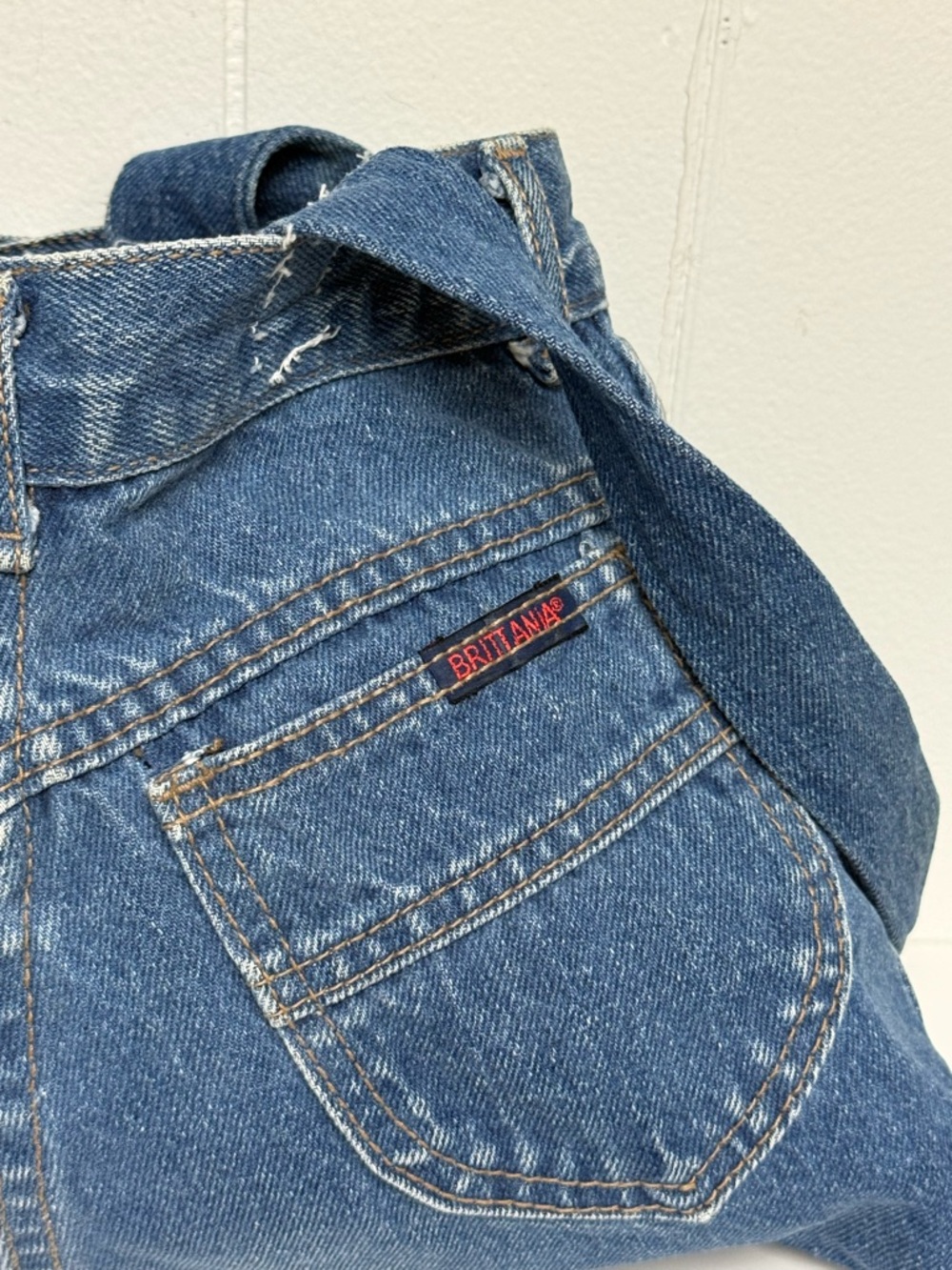 Upcycled Denim Tote bag (Vintage Brittania Jeans) Shoulder Bag - Picture 8 of 12